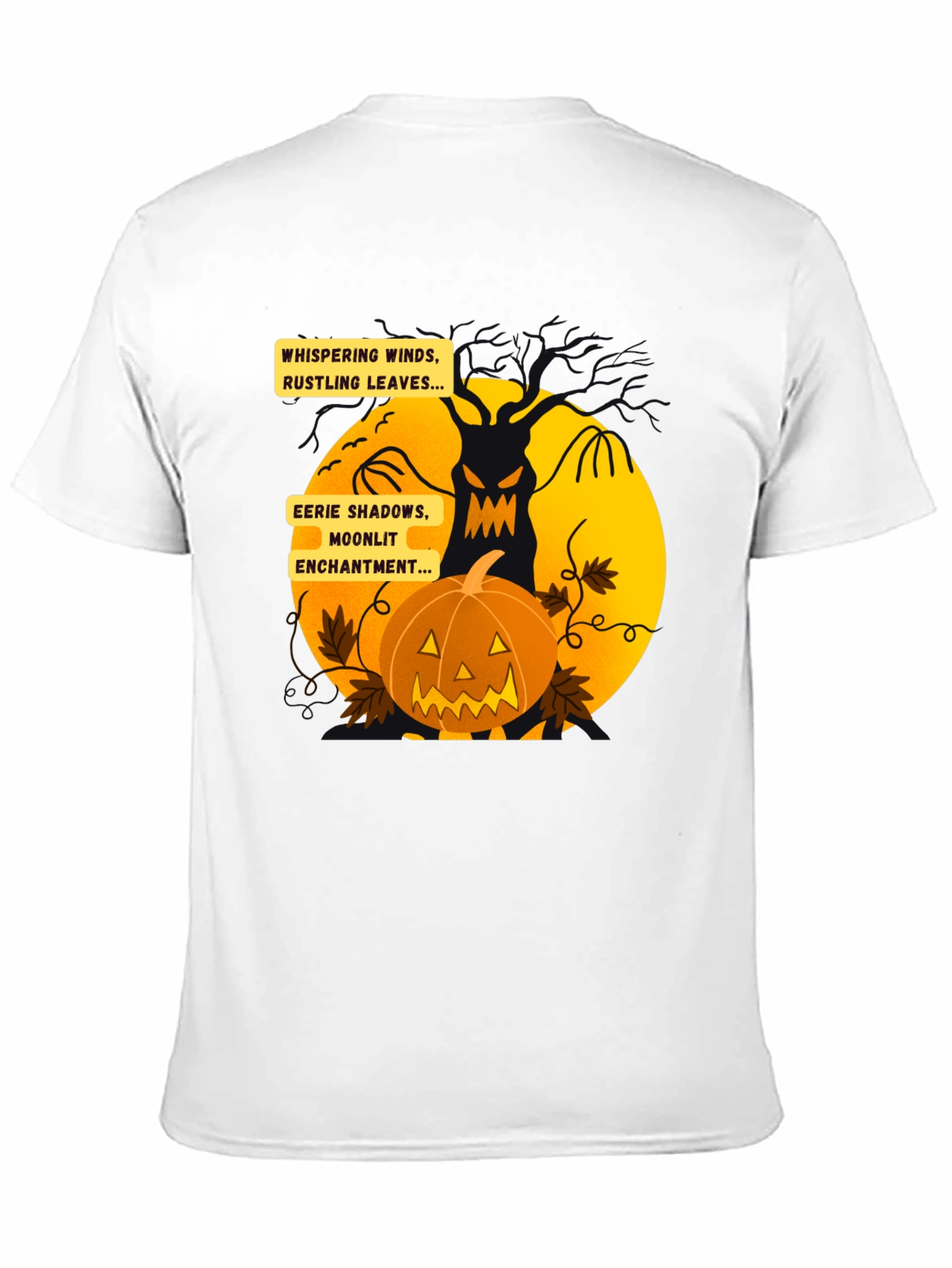 Halloween Theme T-Shirt - Whispering Winds Design