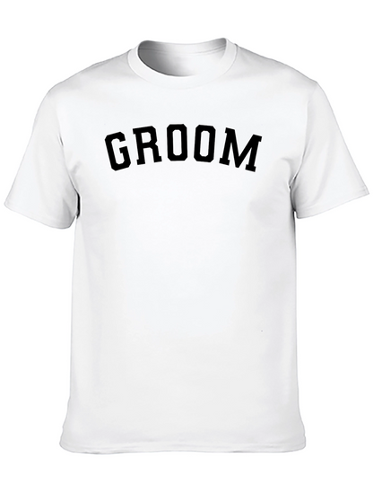 Groom Crew Neck T-Shirt - Black