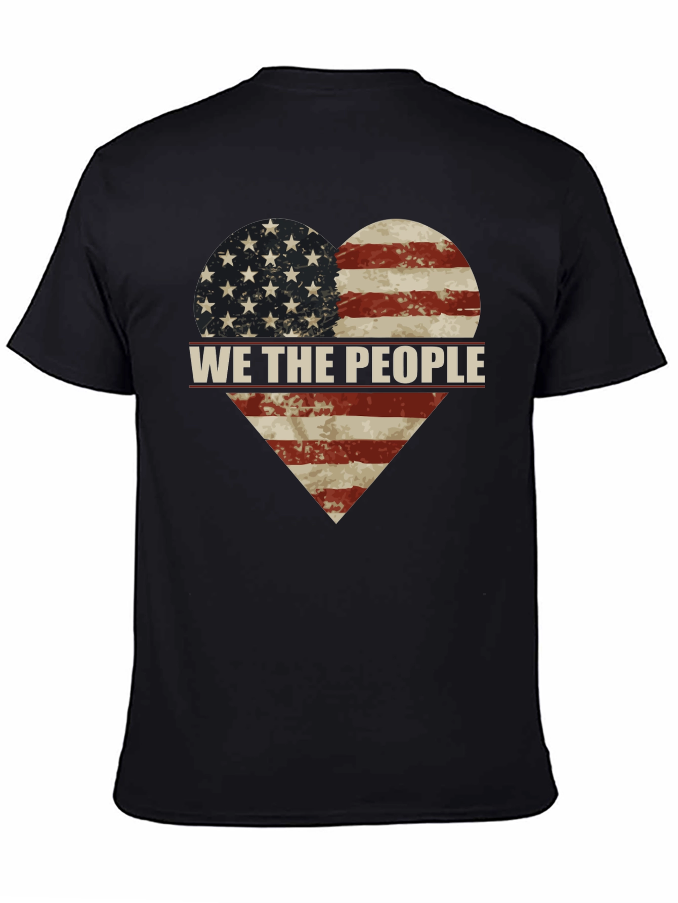 Patriotic We The People American Flag Heart T-Shirt