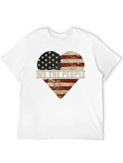 Patriotic We The People American Flag Heart T-Shirt