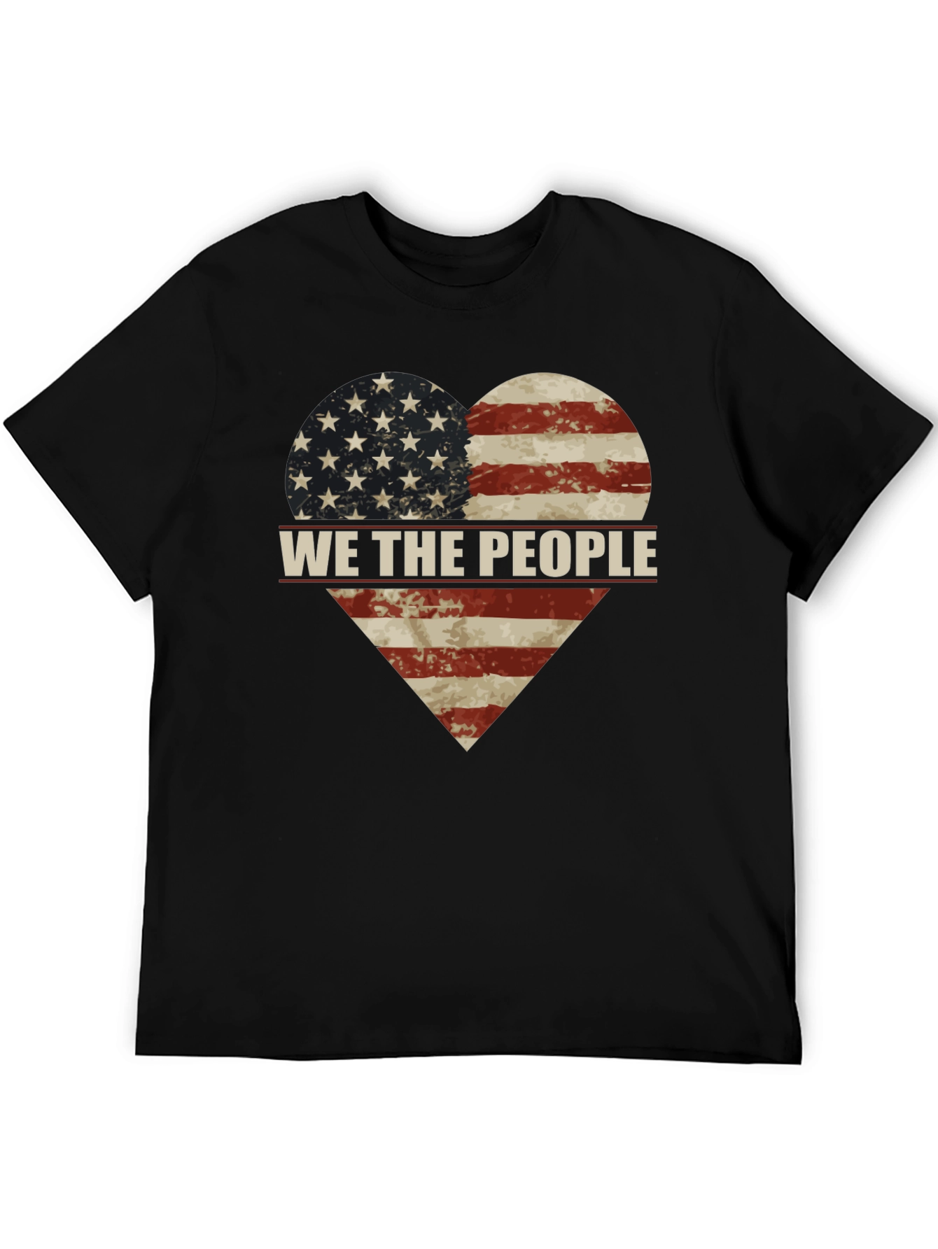 Patriotic We The People American Flag Heart T-Shirt
