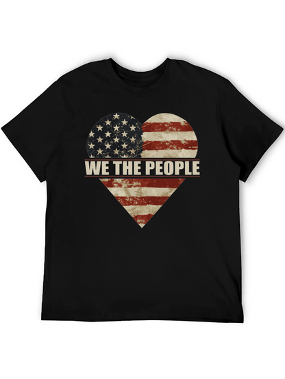Patriotic We The People American Flag Heart T-Shirt
