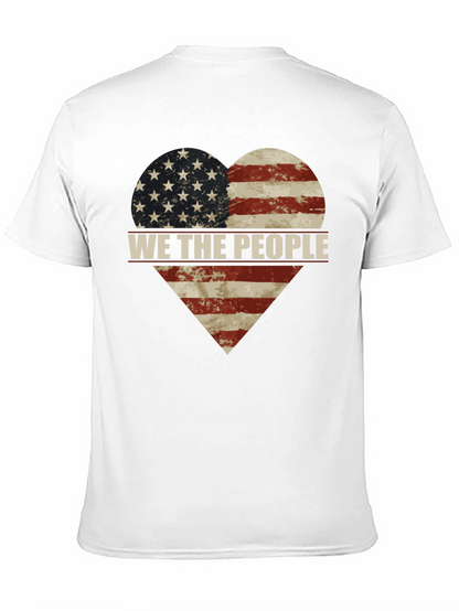 Patriotic We The People American Flag Heart T-Shirt
