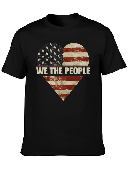 Patriotic We The People American Flag Heart T-Shirt