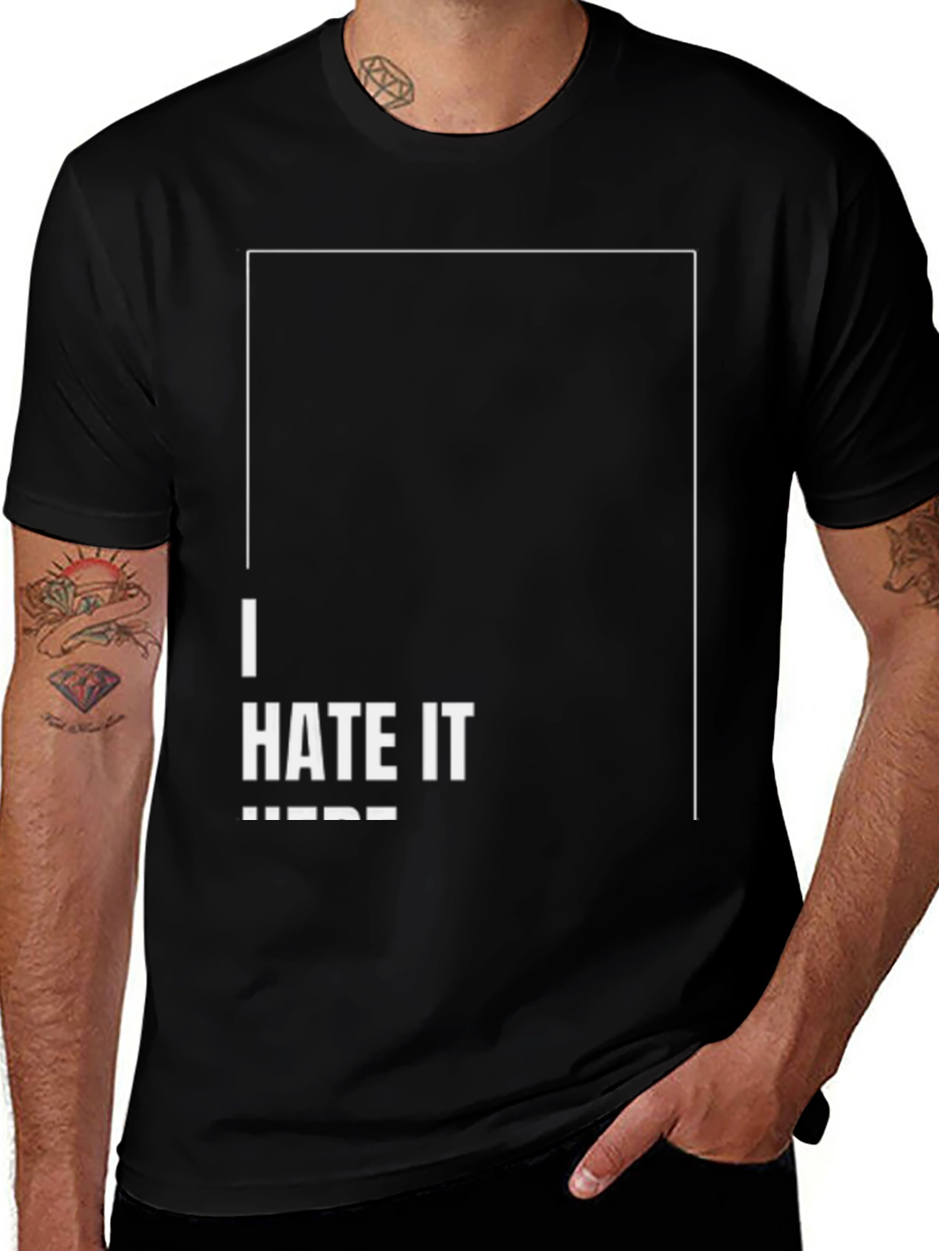 I Hate It Here Graphic T-Shirt - Black