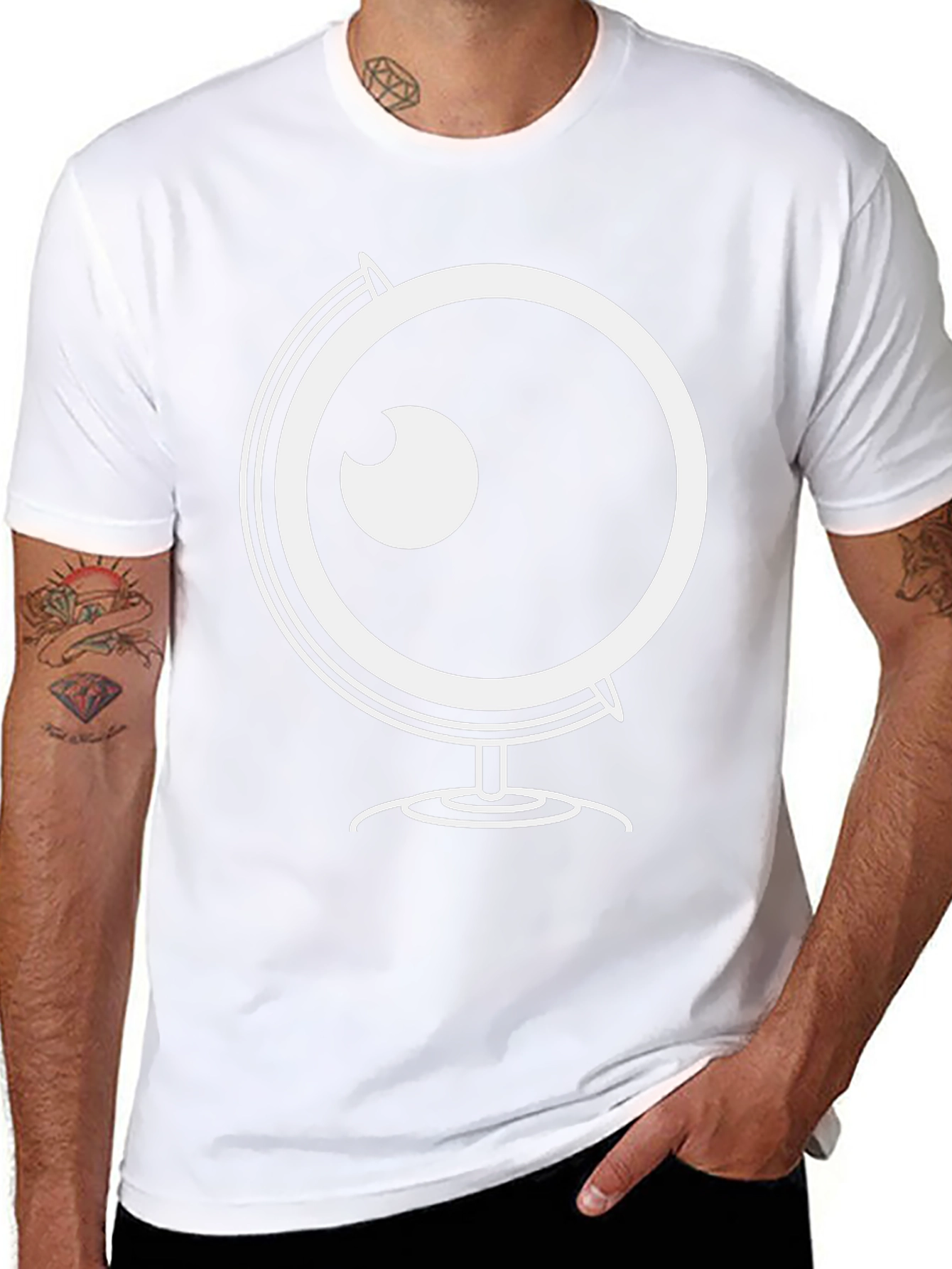 Globe Eyeball Graphic Black T-Shirt