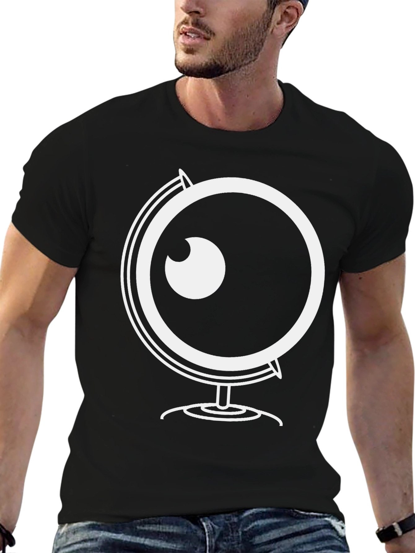 Globe Eyeball Graphic Black T-Shirt