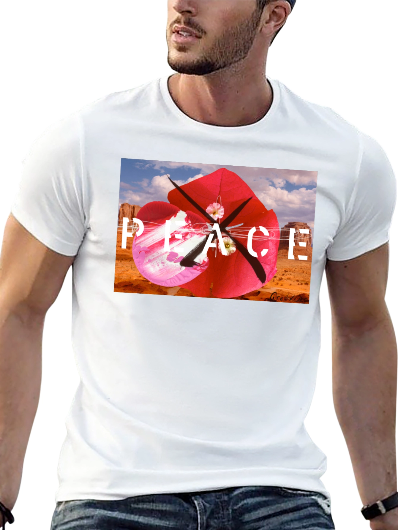 Peace Kite Black T-Shirt