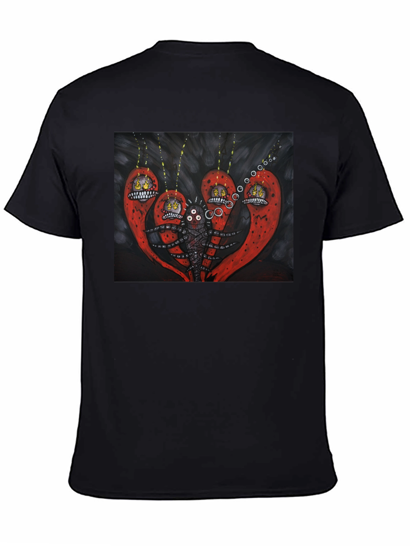 Surreal Creature Graphic Black T-Shirt