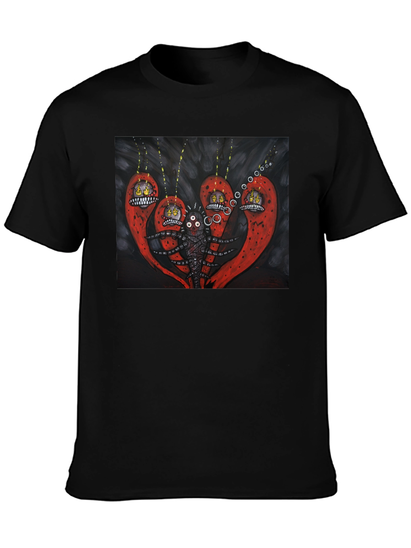 Surreal Creature Graphic Black T-Shirt
