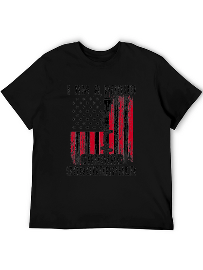 Proud Cardiac Sonographer T-Shirt - American Flag Design