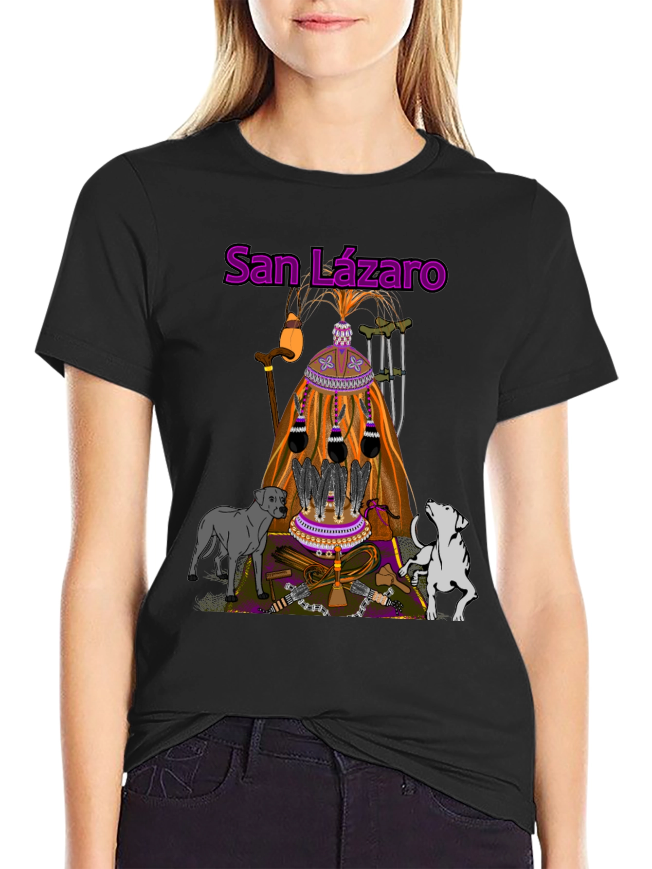 San Lázaro T-Shirt: Orisha Babalú Ayé Design