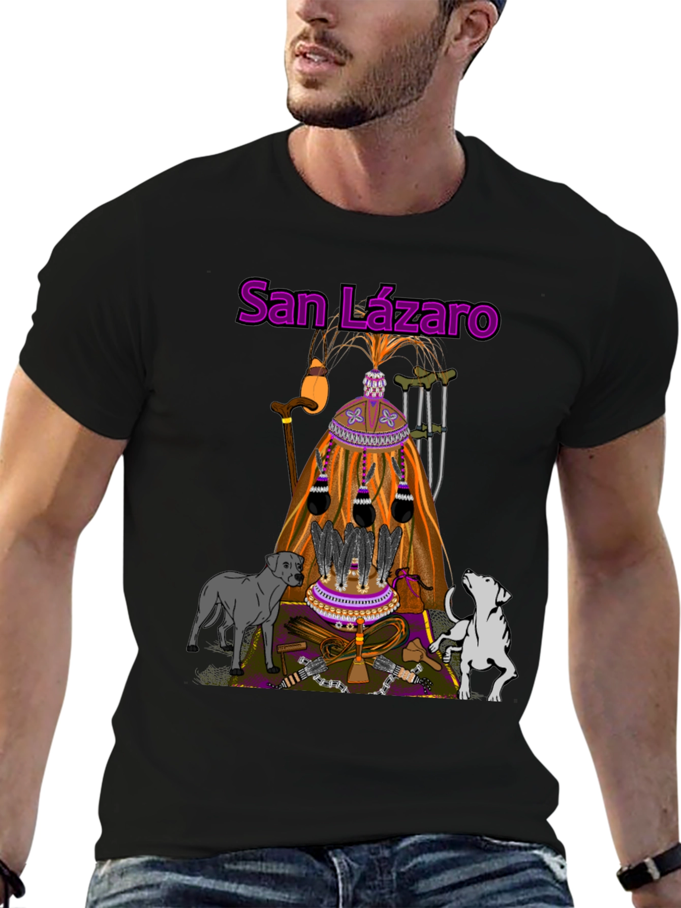 San Lázaro T-Shirt: Orisha Babalú Ayé Design