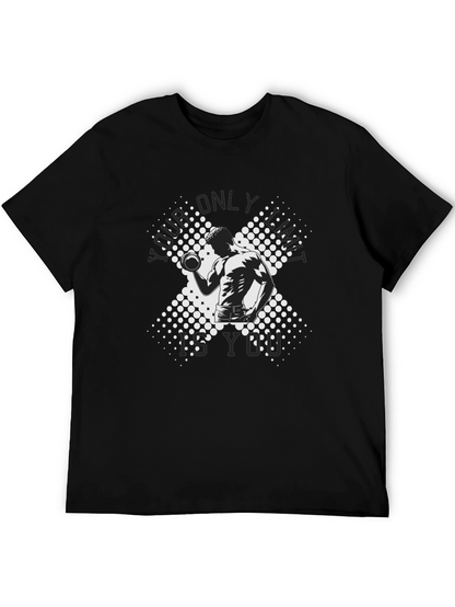Workout Motivation Graphic Tee - Black