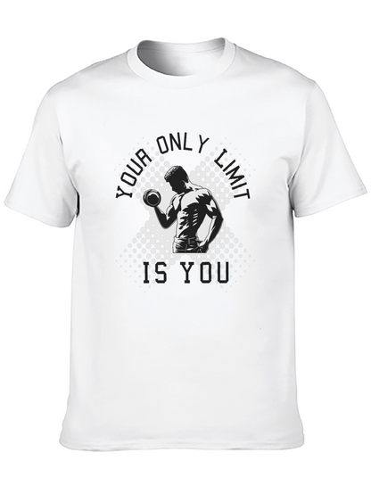 Workout Motivation Graphic Tee - Black