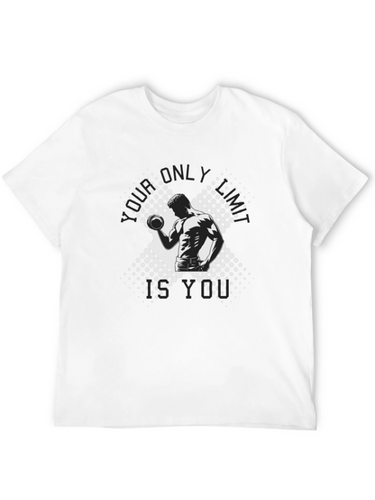 Workout Motivation Graphic Tee - Black