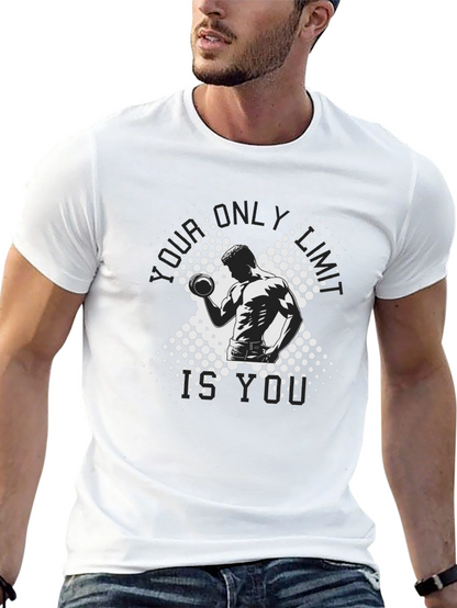 Workout Motivation Graphic Tee - Black