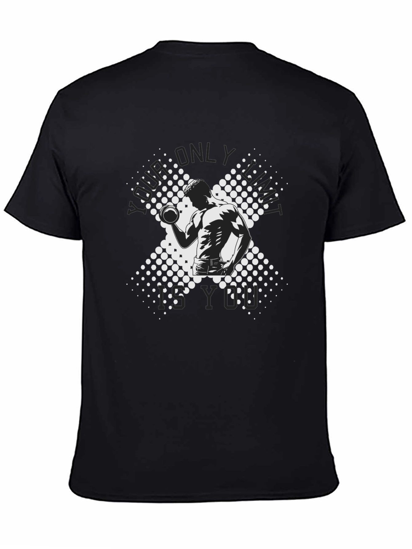 Workout Motivation Graphic Tee - Black