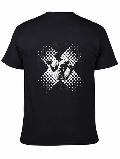 Workout Motivation Graphic Tee - Black