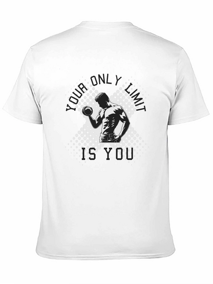 Workout Motivation Graphic Tee - Black