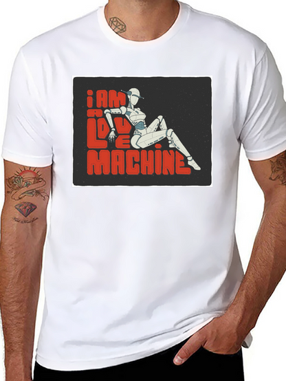 I am No Love Machine Robot Graphic Tee