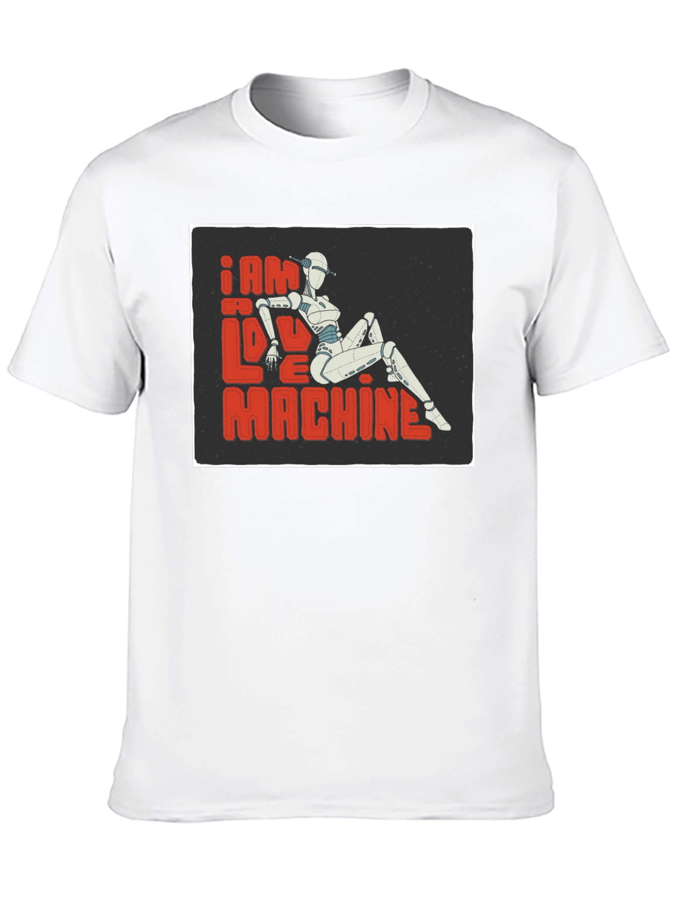 I am No Love Machine Robot Graphic Tee