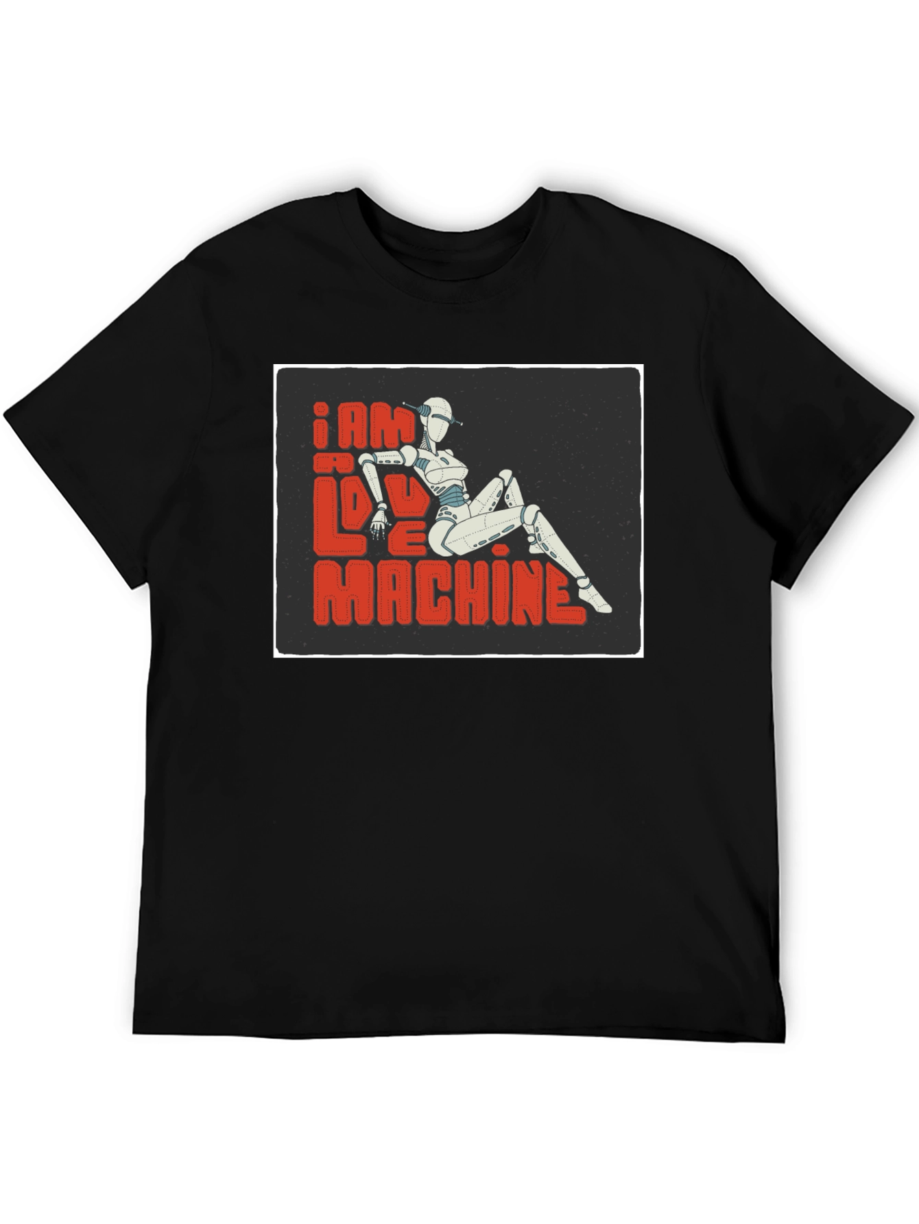I am No Love Machine Robot Graphic Tee