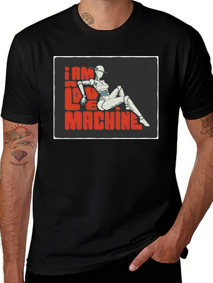 I am No Love Machine Robot Graphic Tee