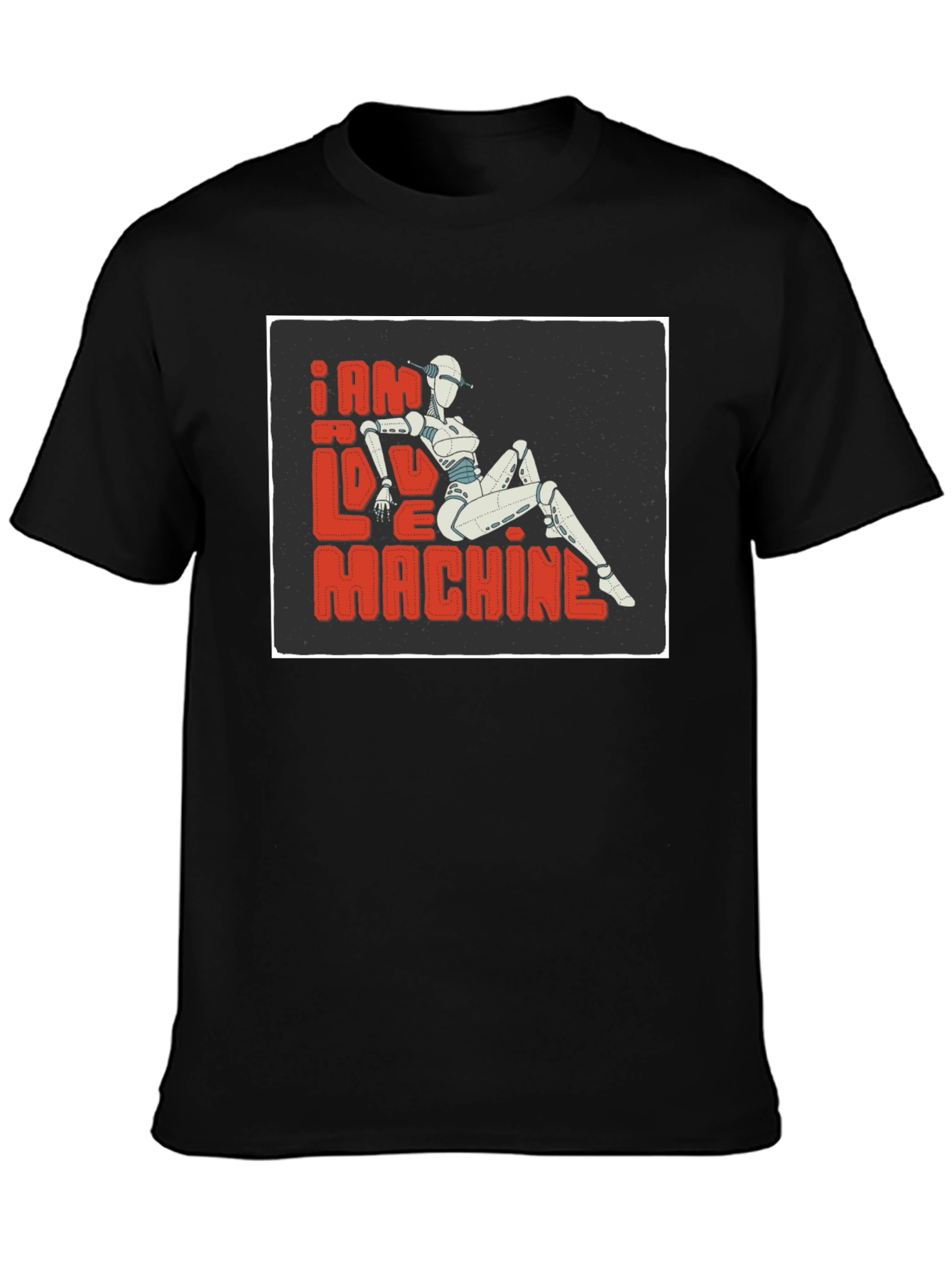 I am No Love Machine Robot Graphic Tee