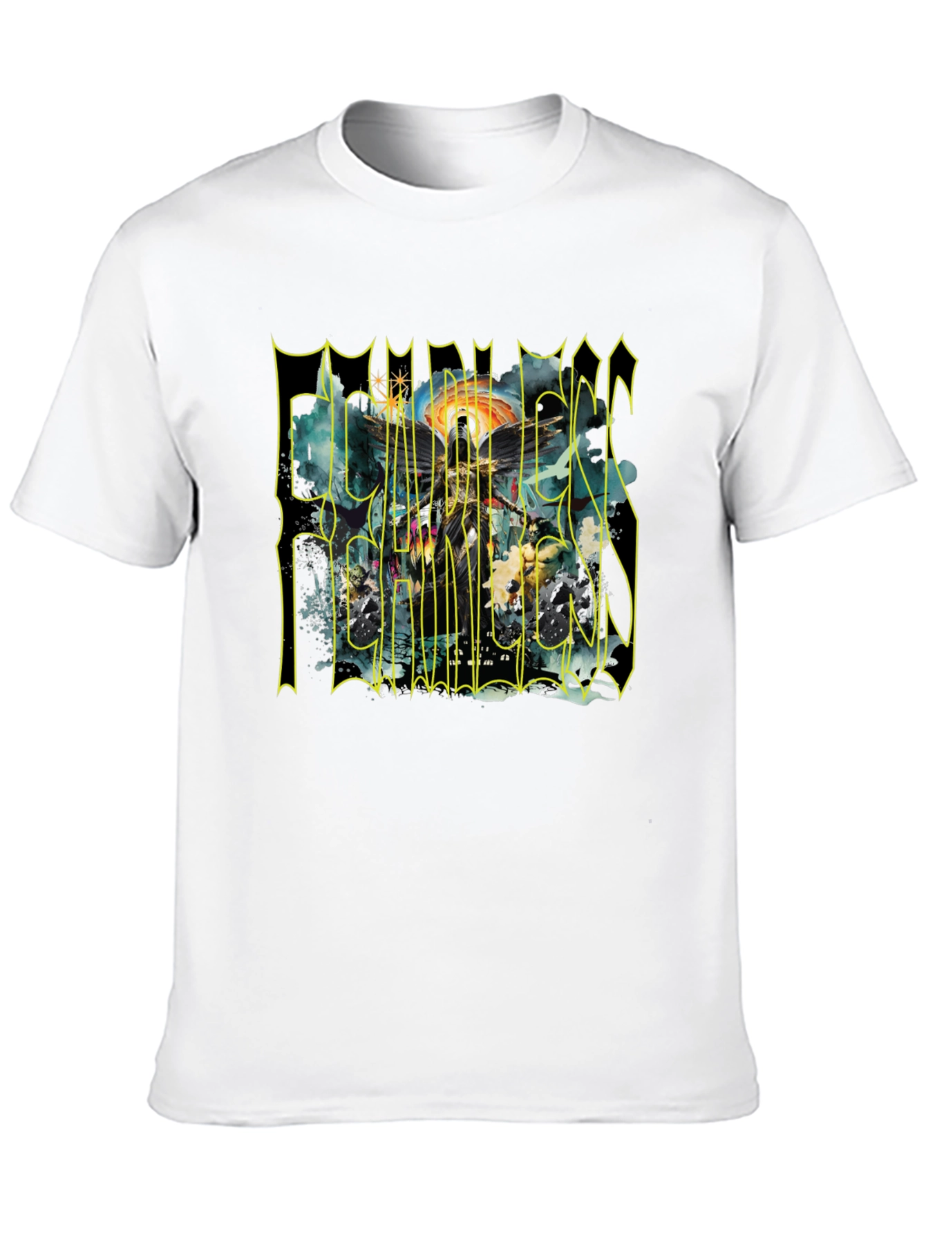 Fearless T-Shirt - Graphic Print Crew Neck Tee