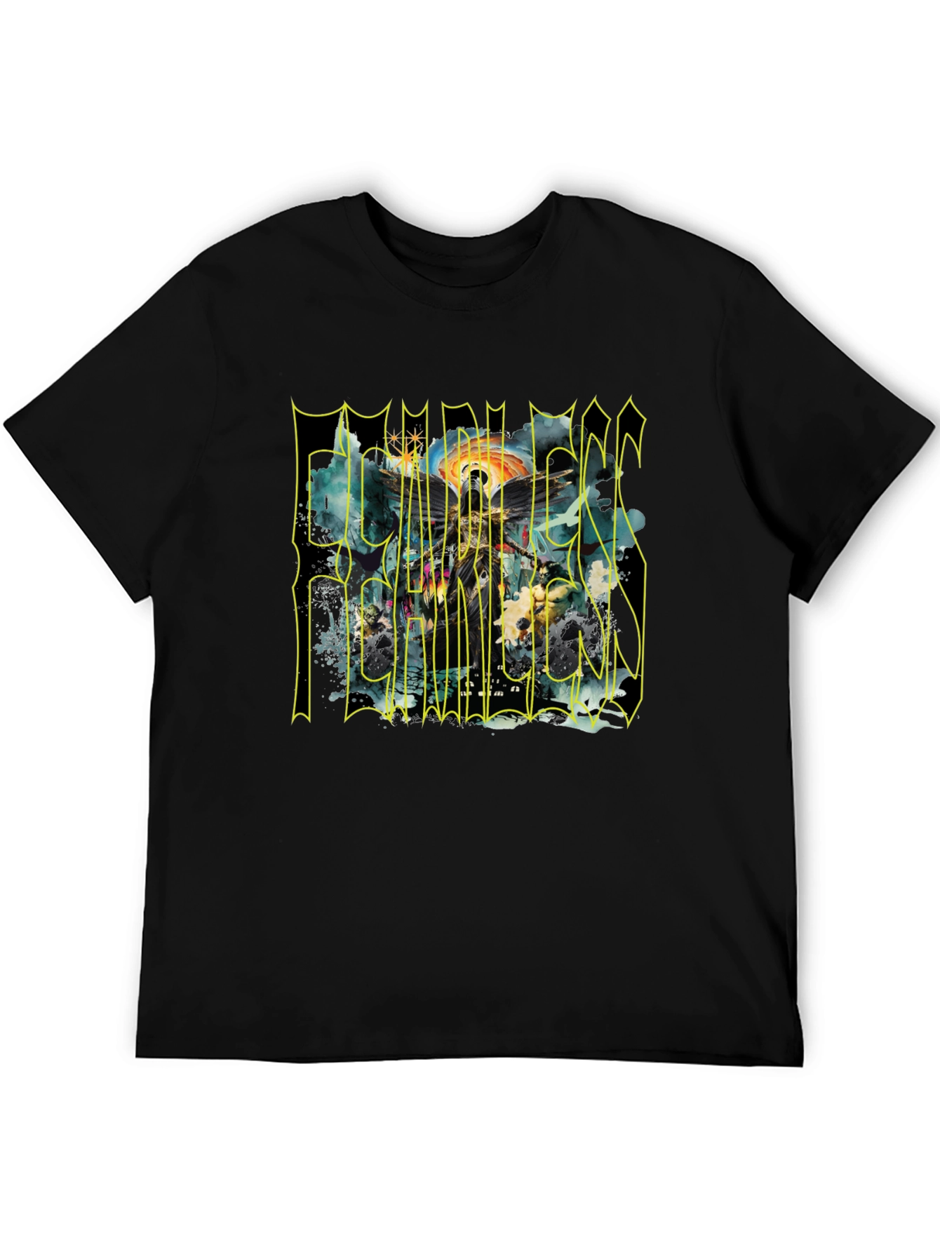 Fearless T-Shirt - Graphic Print Crew Neck Tee