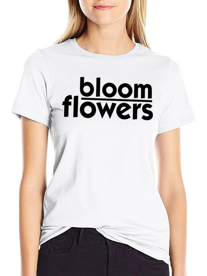 Bloom Flowers Graphic Tee - Soft Black T-Shirt