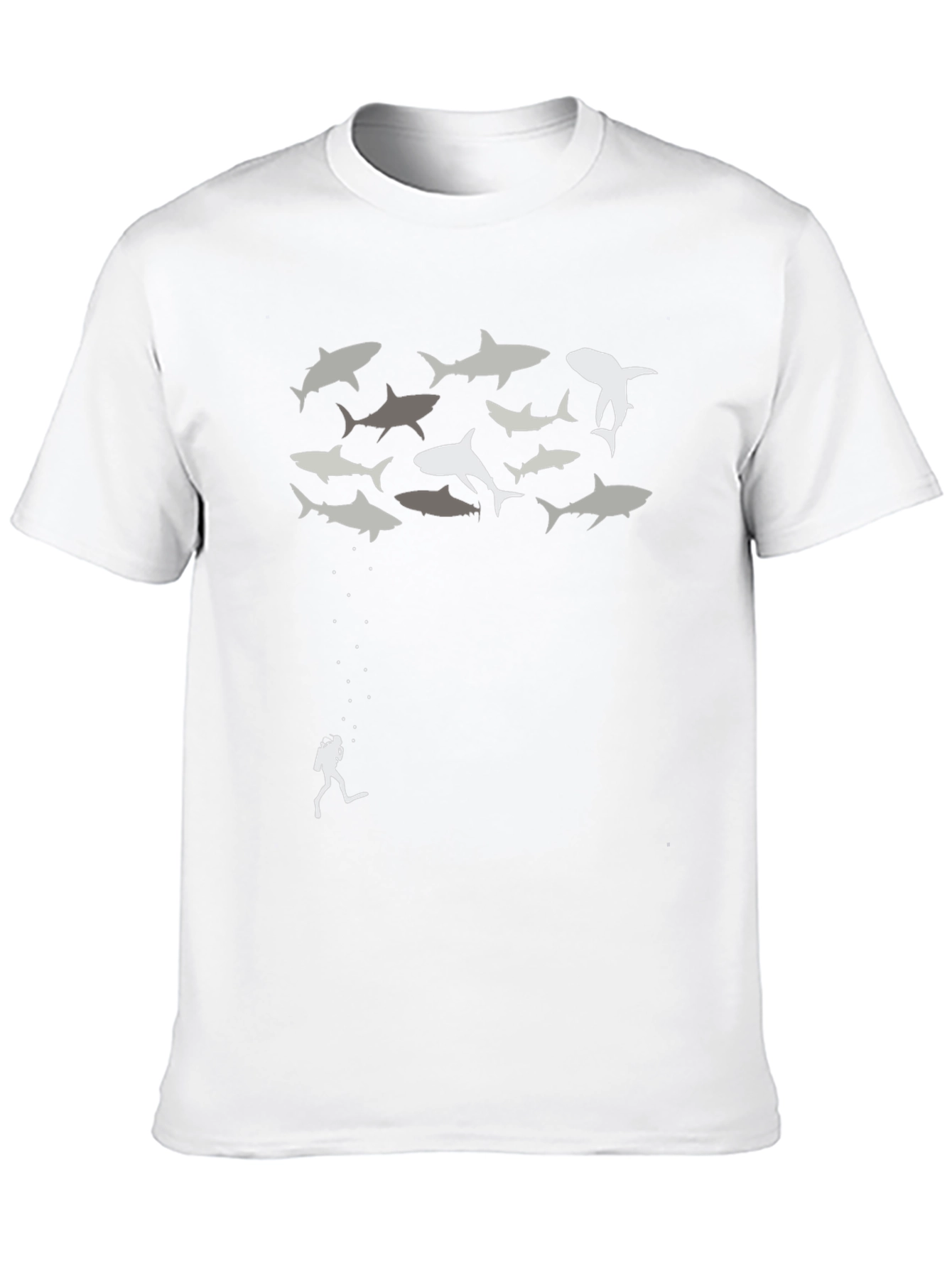 Shark Scuba Diver Graphic T-Shirt