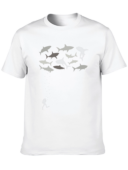 Shark Scuba Diver Graphic T-Shirt