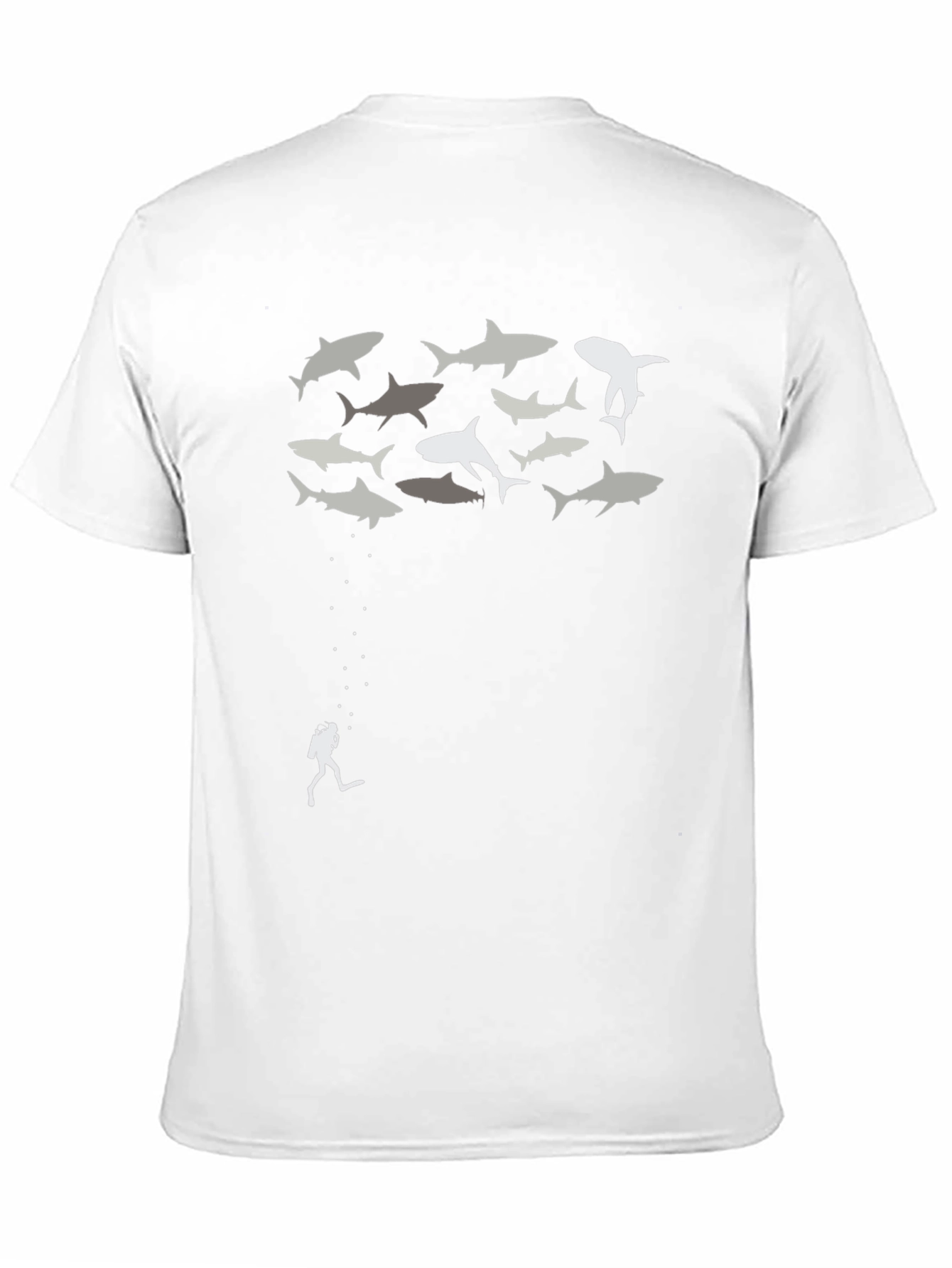 Shark Scuba Diver Graphic T-Shirt
