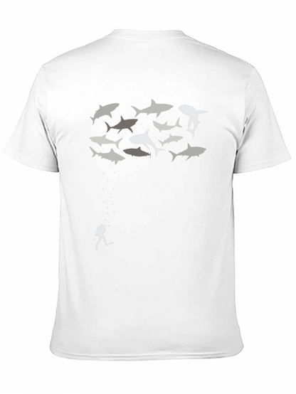 Shark Scuba Diver Graphic T-Shirt