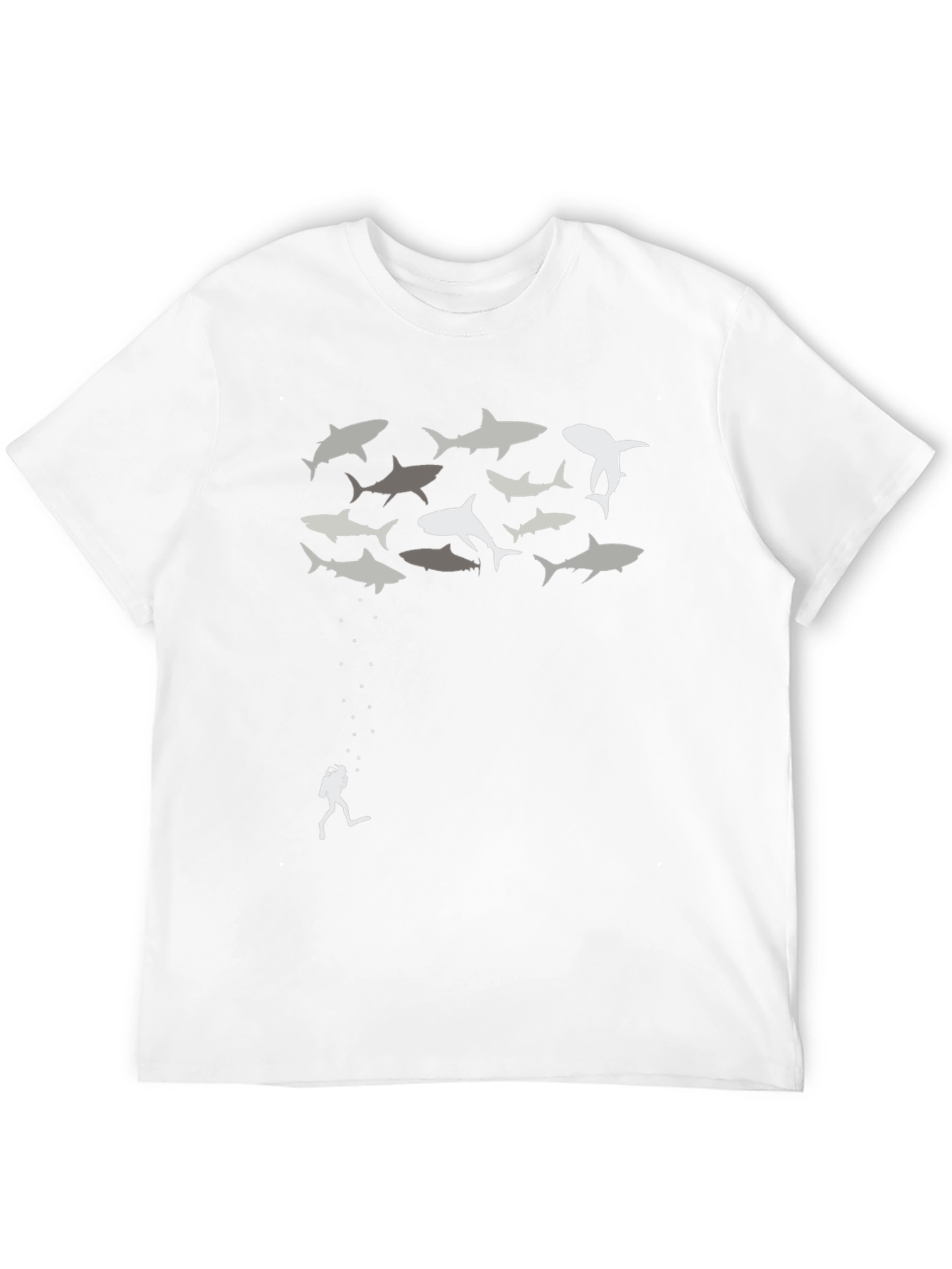 Shark Scuba Diver Graphic T-Shirt