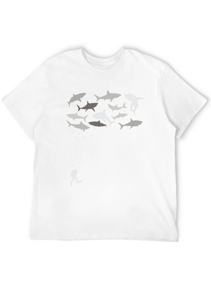 Shark Scuba Diver Graphic T-Shirt