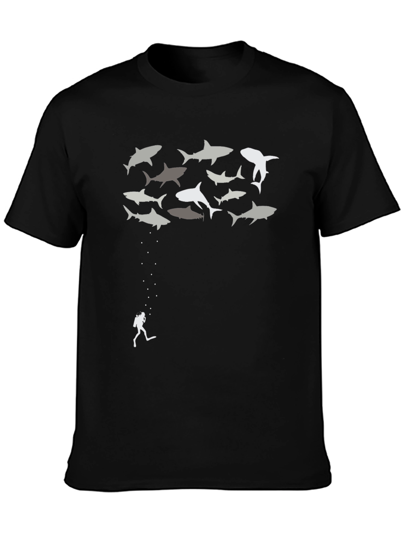 Shark Scuba Diver Graphic T-Shirt