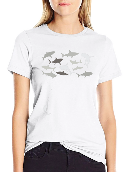 Shark Scuba Diver Graphic T-Shirt