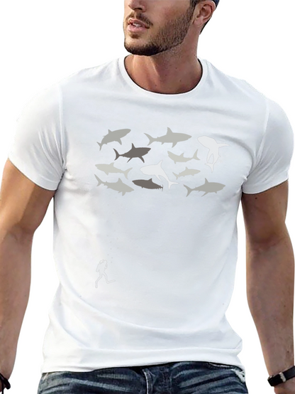 Shark Scuba Diver Graphic T-Shirt