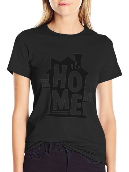 Mens Black HOME Graphic Tee - Casual Comfort
