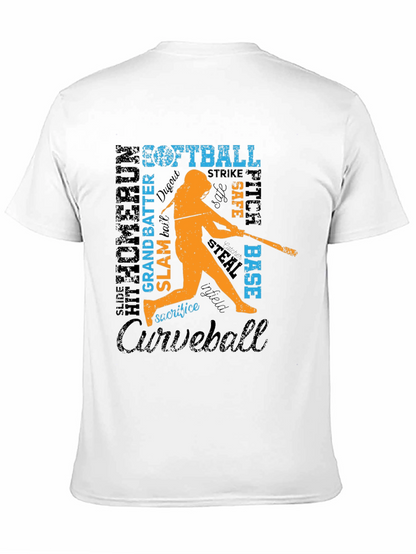 Softball Word Art Graphic T-Shirt