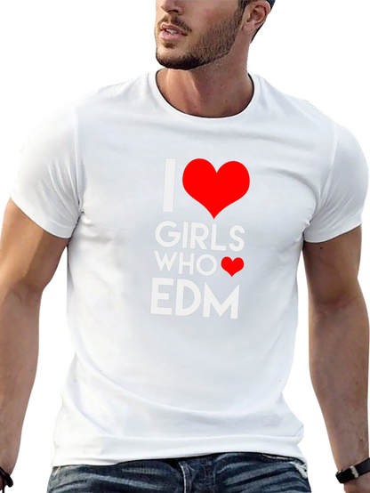 I Heart Girls Who EDM T-Shirt - Black
