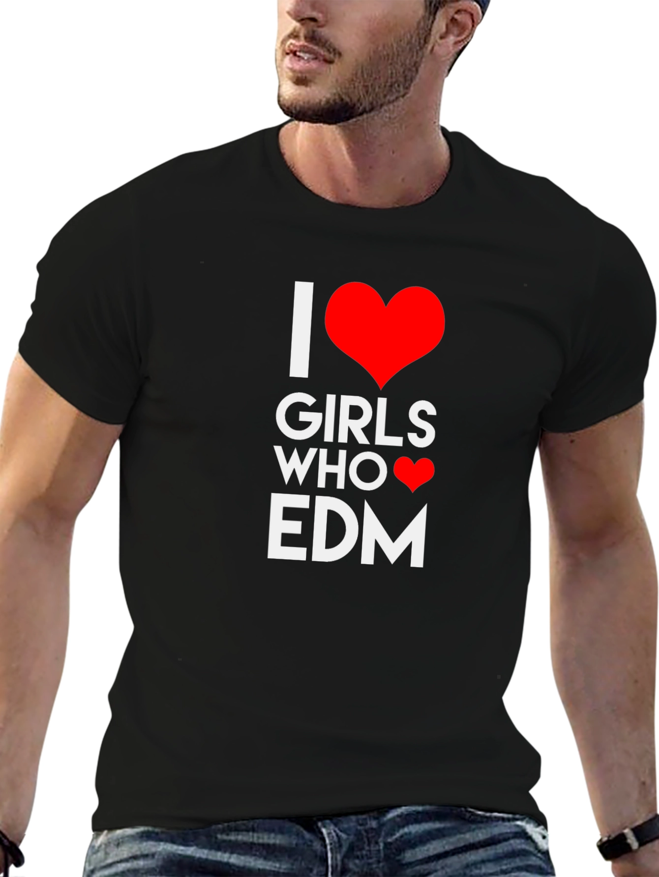 I Heart Girls Who EDM T-Shirt - Black