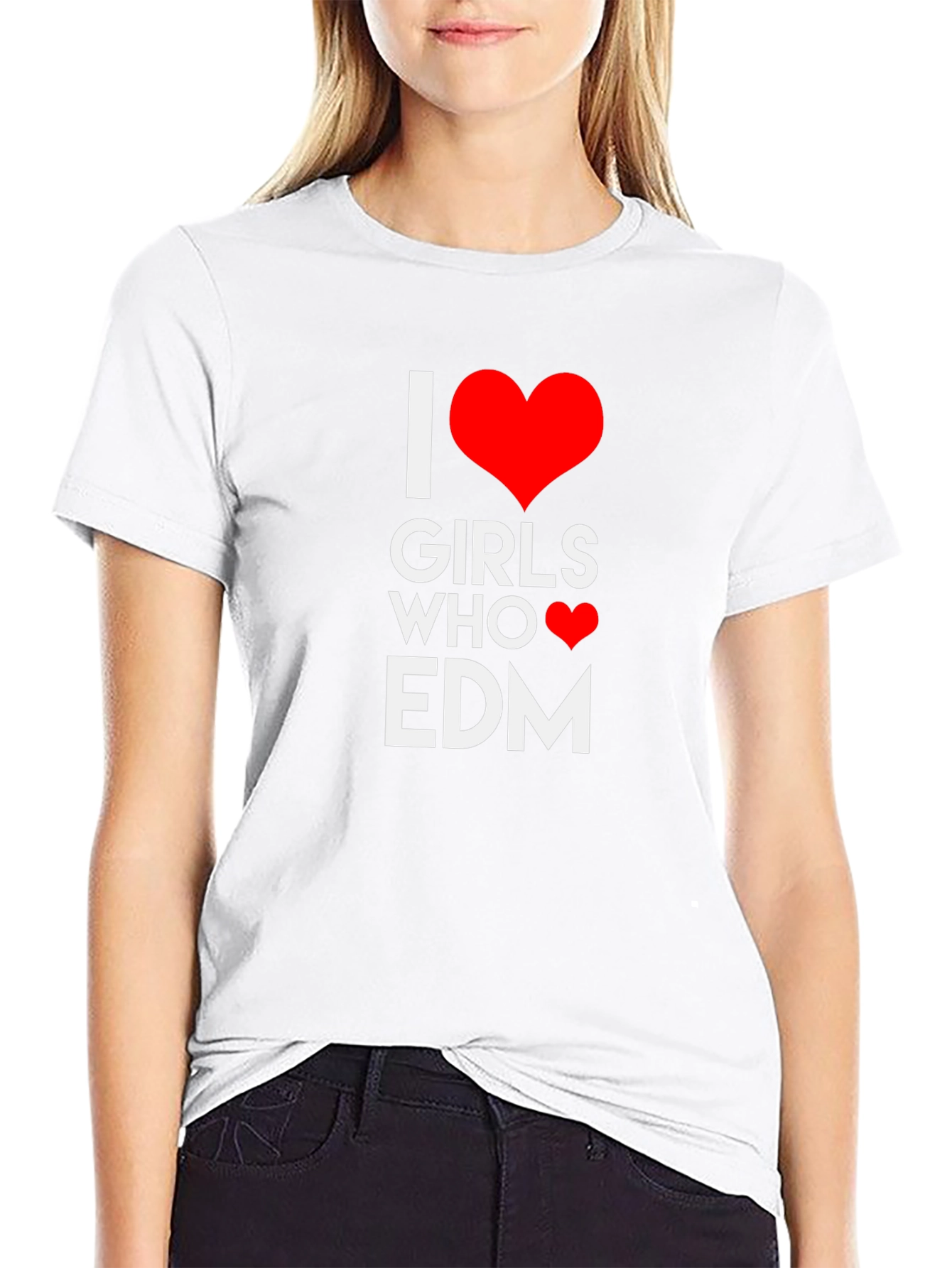I Heart Girls Who EDM T-Shirt - Black