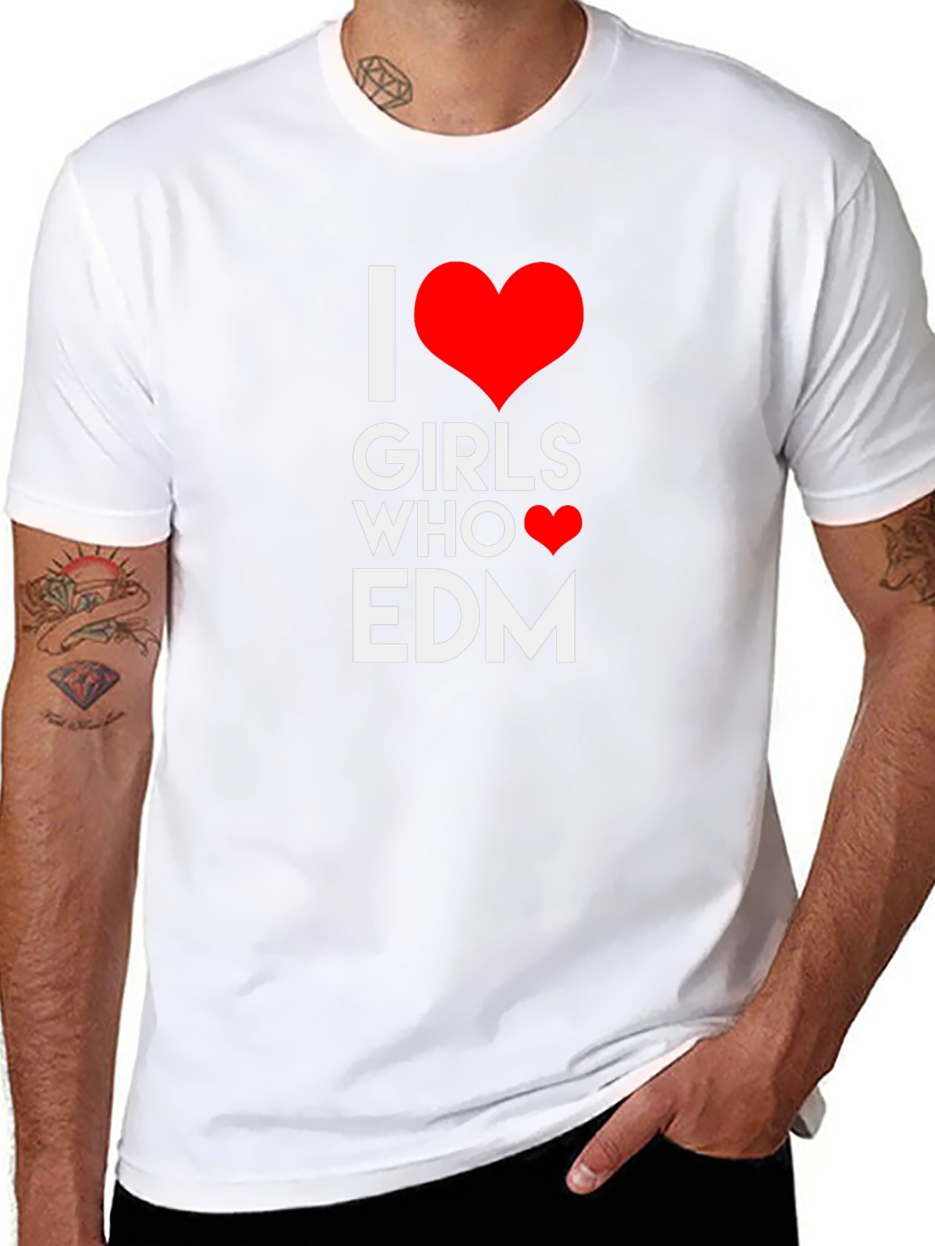 I Heart Girls Who EDM T-Shirt - Black