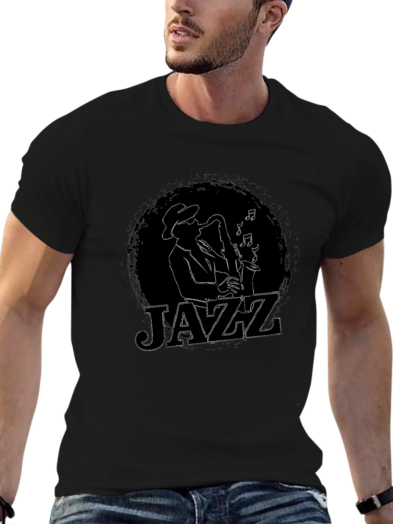 JAZZ T-Shirt - Saxophone Player Graphic Tee