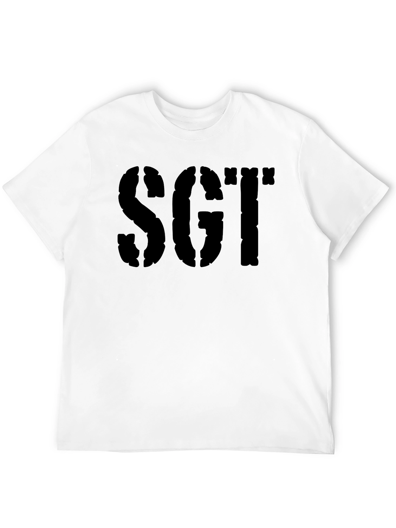 SGT Stencil Graphic Print Mens T-Shirt