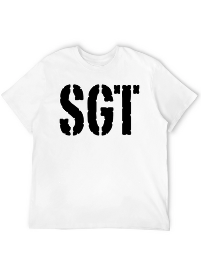 SGT Stencil Graphic Print Mens T-Shirt